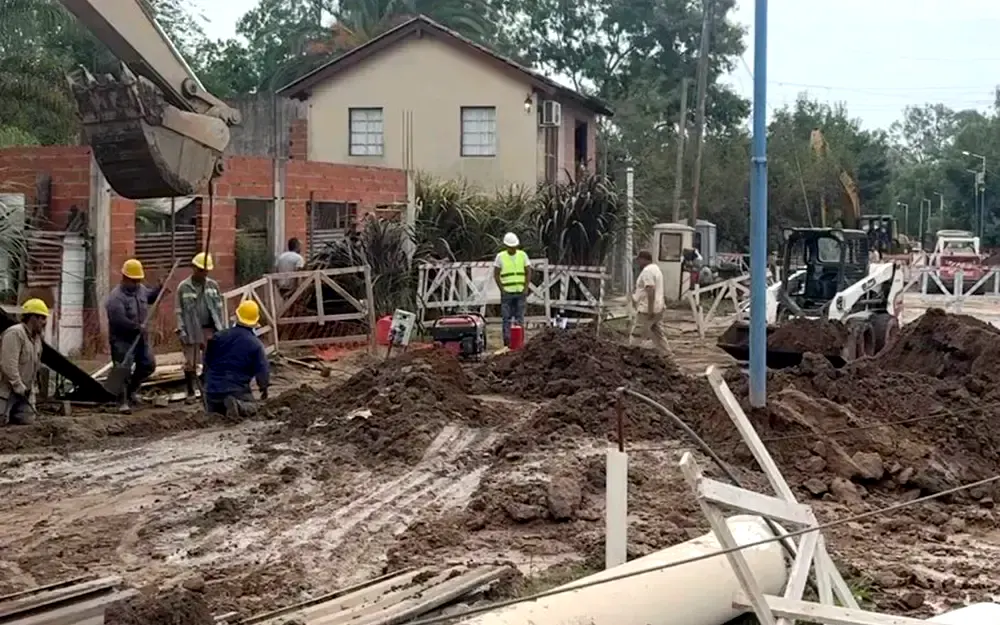 AySA retom� el tendido de una red cloacal en Ingeniero Maschwitz