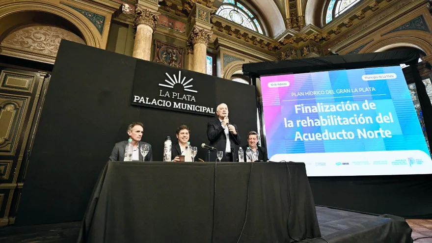 Julio Alak y Axel Kicillof lanzan la segunda etapa del Plan H�drico en La Plata