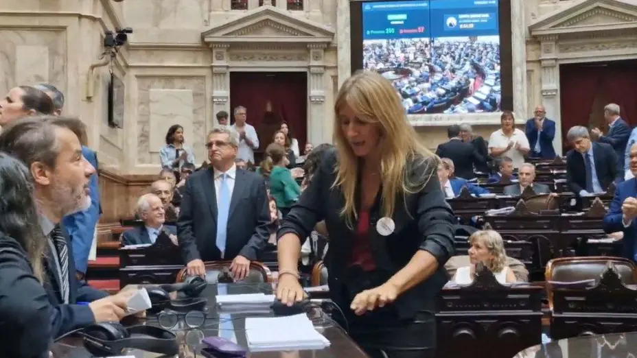 Piden la expulsión de la diputada kirchnerista que desenchufó micrófonos durante el debate por la reforma laboral