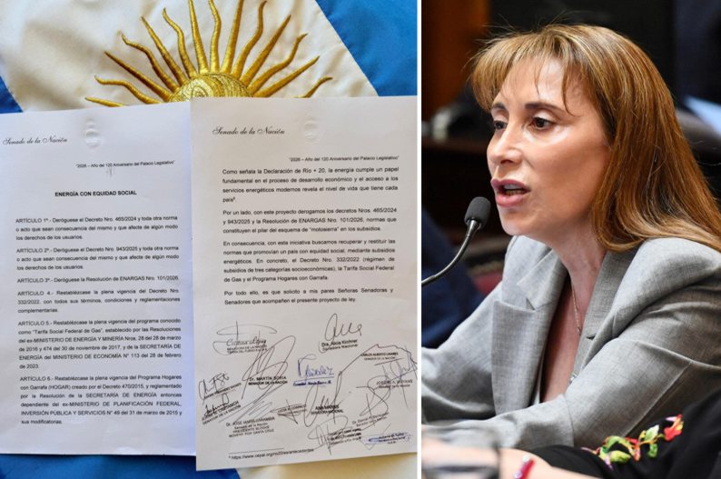Subsidios Senadores patag�nicos firman un proyecto en favor de la Tarifa Social del gas