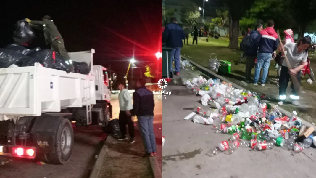 Luego del partido de Coln de este lunes y el aniversario de Unin, recolectaron ms de 1.700 kilos de basura