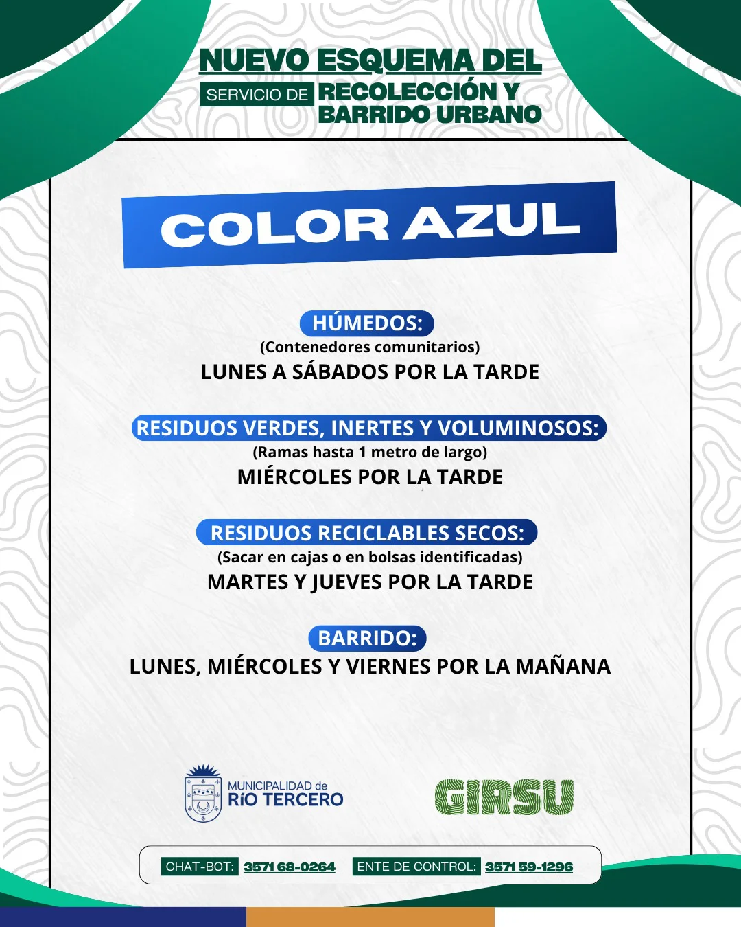 R�o Tercero estrena nuevo esquema de recolecci�n de residuos y barrido. Todos los detalles.