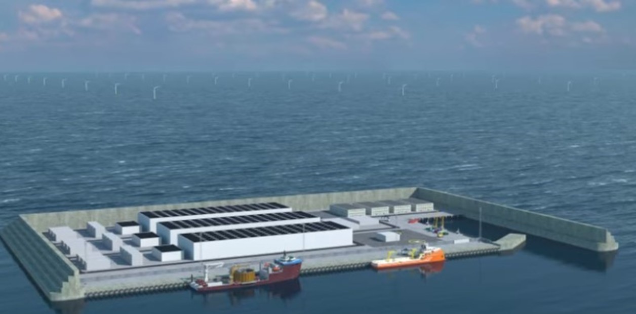 Una construcci�n in�dita re�ne ingenier�a pesada, energ�a e�lica marina y estructuras gigantes de hormig�n: el proyecto puede cambiar la forma en que se transmite la electricidad en alta mar