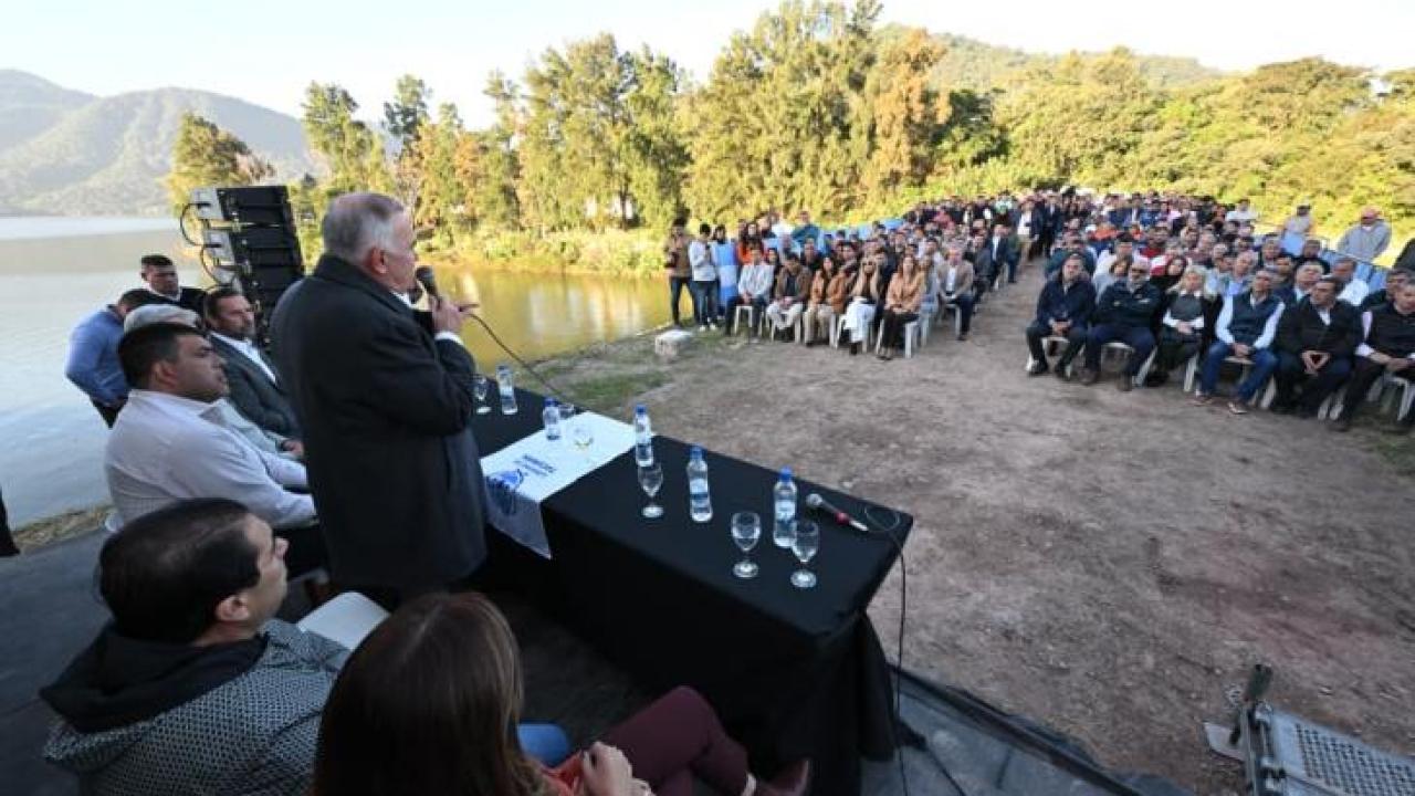 Jaldo inaugur� la reparaci�n de la represa lateral N�3 de El Cadillal