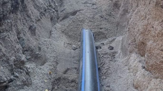 Avanza la obra de agua potable en Huerta Grande