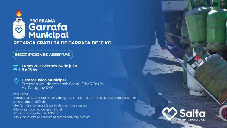 Presentan el programa Garrafa Municipal para hogares sin red de gas natural