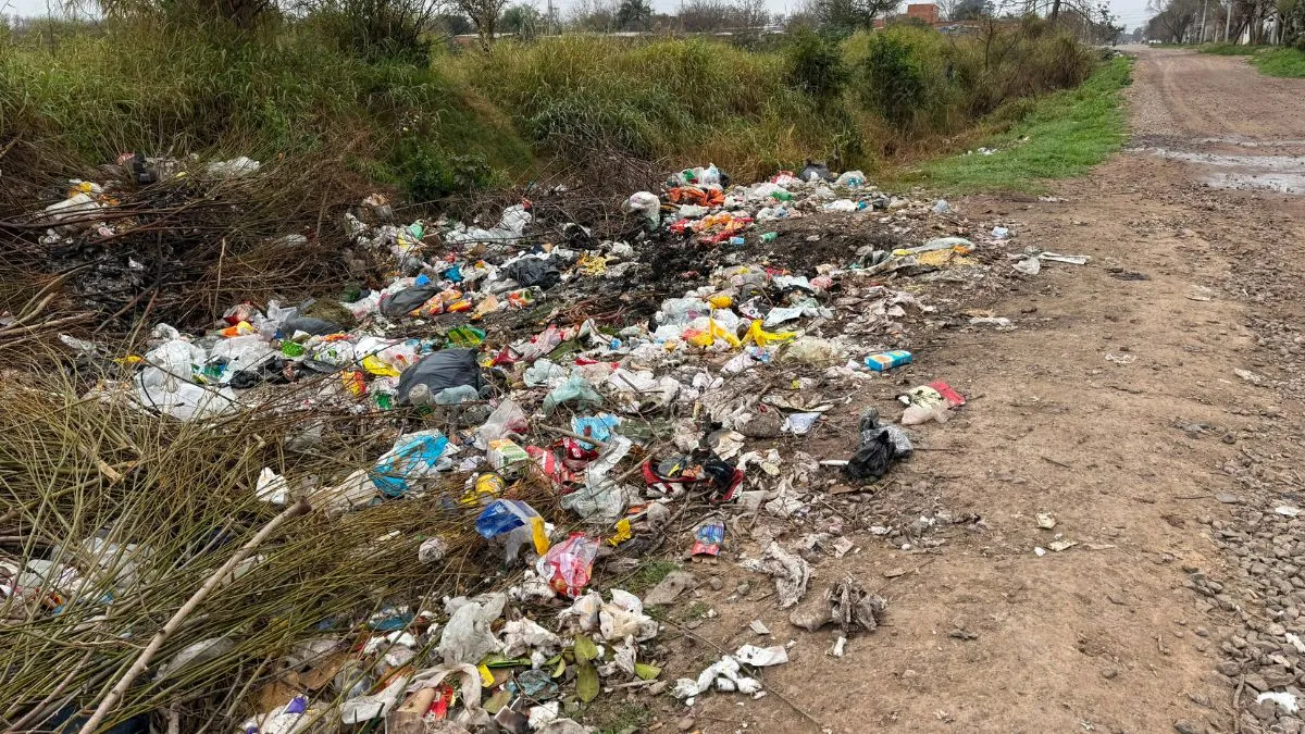 Vecinos de barrio Los Troncos de Santa Fe reclaman por microbasurales y acumulaci�n de agua