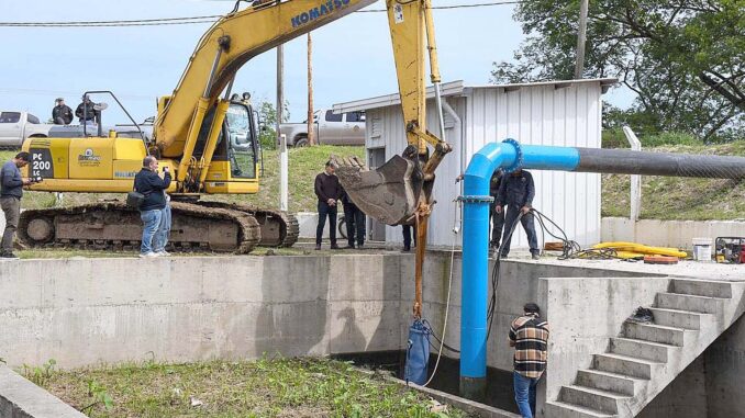 Vialidad Provincial dej� operativa la nueva electrobomba en la estaci�n de La Floresta