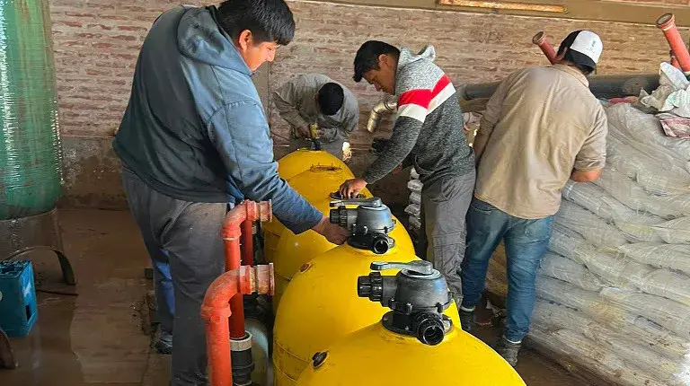 Tras 14 a�os, realizaron una importante renovaci�n en la planta de agua de Villa Atamisqui