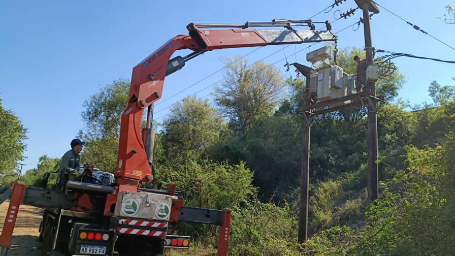 Paso de los Libres: trabajos preventivos en la toma de agua ante la creciente del r�o Uruguay