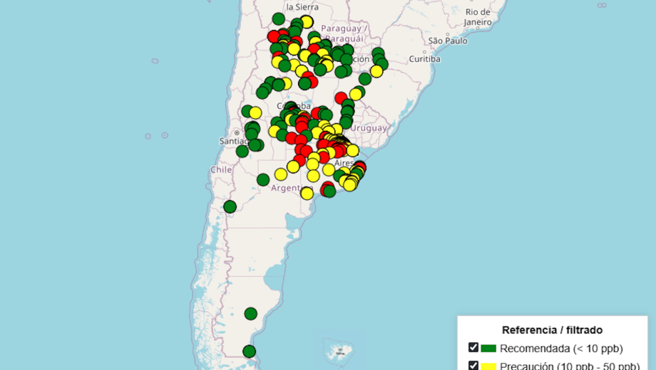 Arsnico en el agua: el ITBA relanz el mapa interactivo que mide la calidad en Argentina