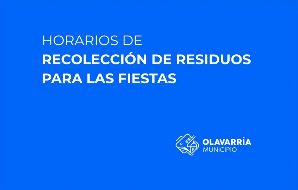 C�mo ser� la recolecci�n de residuos durante las fiestas de fin de a�o